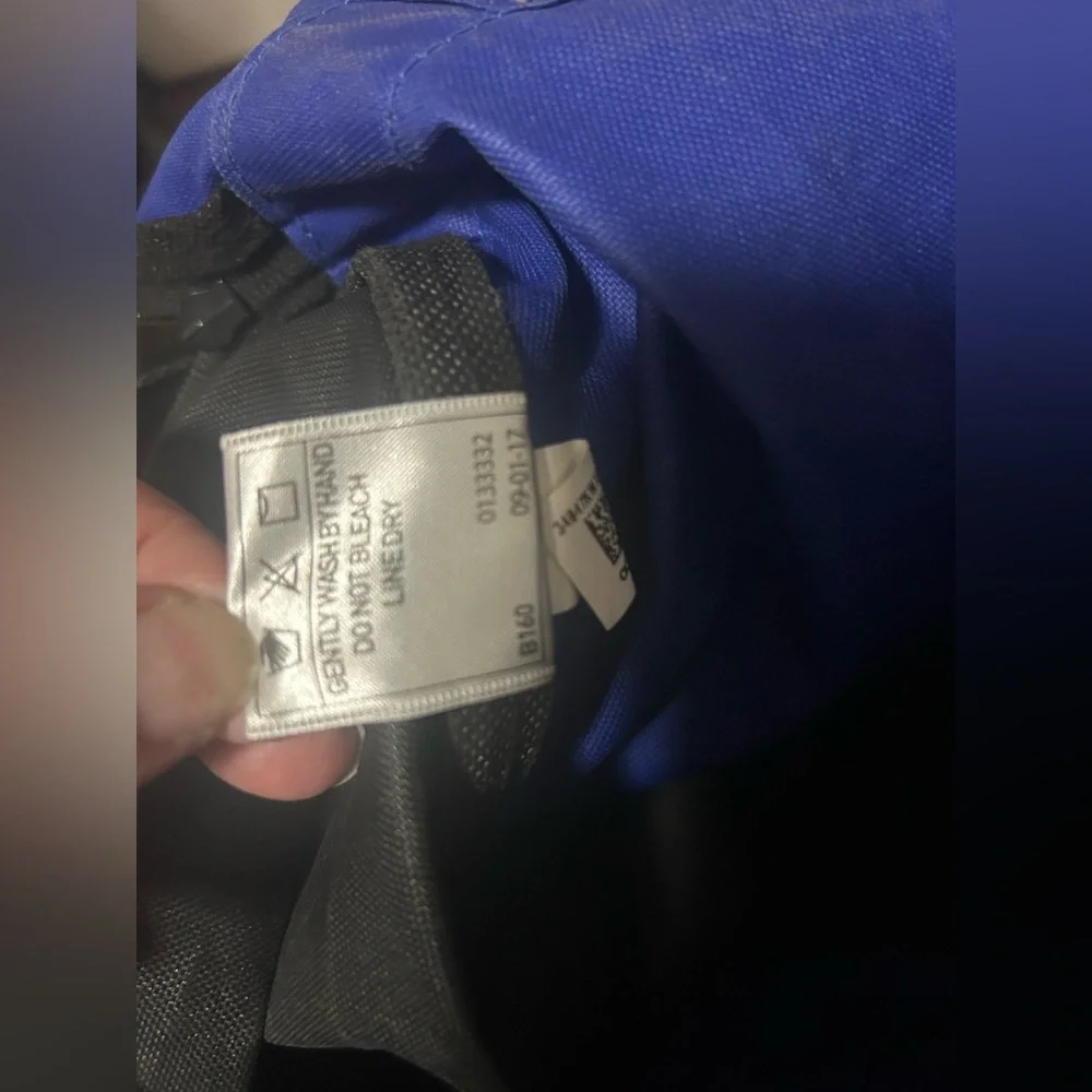 adidas Royal Blue and Black Duffel Bag with White Logo